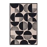 POSITIVE VIBES ΠΙΝΑΚΑΣ ΔΙΑΚΟΣΜΗΣΗΣ 60x90x4cm ΛΙΝΟ ΛΕΥΚΟ ΜΑΥΡΟ ΞΥΛΟ ΜΑΥΡΟ