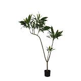 THIN IRON ΔΕΝΤΡΟ ΤΕΧΝΗΤΟ ΣΕ ΓΛΑΣΤΡΑ 160cm PVC ΠΡΑΣΙΝΟ ΜΑΥΡΟ ΤΣΙΜΕΝΤΟ