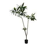 THIN IRON ΤΕΧΝΗΤΟ ΦΥΤΟ ΣΕ ΓΛΑΣΤΡΑ 180cm PVC ΠΡΑΣΙΝΟ ΜΑΥΡΟ ΤΣΙΜΕΝΤΟ