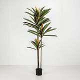 EDGE IRON ΔΕΝΤΡΟ ΤΕΧΝΗΤΟ ΣΕ ΓΛΑΣΤΡΑ 180cm PVC ΠΡΑΣΙΝΟ ΜΑΥΡΟ ΤΣΙΜΕΝΤΟ