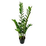 ZAMIA ΦΥΤΟ ΤΕΧΝΗΤΟ ΣΕ ΓΛΑΣΤΡΑ 95cm ΥΦΑΣΜΑ ΠΡΑΣΙΝΟ PVC