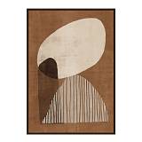 CONVEX ΠΙΝΑΚΑΣ ΔΙΑΚΟΣΜΗΣΗΣ 60x90x4cm ΚΑΜΒΑΣ TERRACOTTA ΜΠΕΖ MDF ΚΑΦΕ