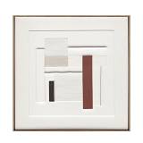 RORTER ΠΙΝΑΚΑΣ ΔΙΑΚΟΣΜΗΣΗΣ 80x80x5cm ΚΑΜΒΑΣ ΛΕΥΚΟ ΜΠΕΖ TERRACOTTA ΜΑΥΡΟ ΞΥΛΟ ΦΥΣΙΚΟ