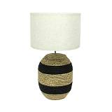 NUBIA ΦΩΤΙΣΤΙΚΟ ΕΠΙΤΡΑΠΕΖΙΟ 30x30x53cm ΣΧΟΙΝΙ ΦΥΣΙΚΟ ΜΑΥΡΟ ΥΦΑΣΜΑ ΜΠΕΖ