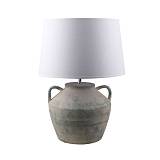 DILOS ΦΩΤΙΣΤΙΚΟ ΕΠΙΤΡΑΠΕΖΙΟ 34x34x62cm ΚΕΡΑΜΙΚΟ ΓΚΡΙ ΛΙΝΟ ΛΕΥΚΟ