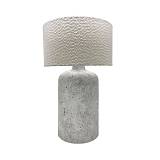 MORTAR ΦΩΤΙΣΤΙΚΟ ΕΠΙΤΡΑΠΕΖΙΟ 22x22x66cm ΚΕΡΑΜΙΚΟ ΓΚΡΙ ΛΙΝΟ ΛΕΥΚΟ