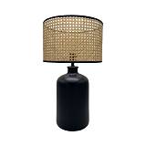 VEGUR ΦΩΤΙΣΤΙΚΟ ΕΠΙΤΡΑΠΕΖΙΟ 22x22x66cm ΚΕΡΑΜΙΚΟ ΜΑΥΡΟ PVC ΦΥΣΙΚΟ