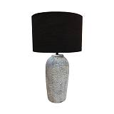 MARBUK ΦΩΤΙΣΤΙΚΟ ΕΠΙΤΡΑΠΕΖΙΟ 17x17x60cm ΚΕΡΑΜΙΚΟ ΓΚΡΙ ΥΦΑΣΜΑ ΜΑΥΡΟ