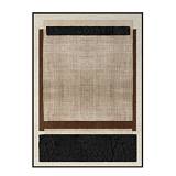 SQUARE ΠΙΝΑΚΑΣ ΔΙΑΚΟΣΜΗΤΙΚΟΣ ΜΕ ΚΟΡΝΙΖΑ 80x120x4.3cm ΚΑΜΒΑΣ ΜΠΕΖ ΜΑΥΡΟ ΚΑΦΕ PS