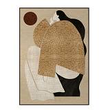 AMIT A ΠΙΝΑΚΑΣ ΔΙΑΚΟΣΜΗΤΙΚΟΣ ΜΕ ΚΟΡΝΙΖΑ 80x120x4.3cm ΚΑΜΒΑΣ ΜΠΕΖ ΛΕΥΚΟ ΜΑΥΡΟ PS