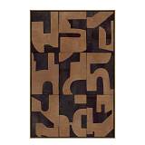 ABSTRACT SHAPE ΠΙΝΑΚΑΣ ΔΙΑΚΟΣΜΗΤΙΚΟΣ ΜΕ ΚΟΡΝΙΖΑ 80x120x4cm ΚΑΜΒΑΣ ΚΑΦΕ PP