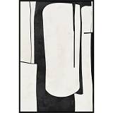 FIELDS ΠΙΝΑΚΑΣ ΔΙΑΚΟΣΜΗΤΙΚΟΣ ΜΕ ΚΟΡΝΙΖΑ 120x80x4cm ΚΑΜΒΑΣ ΜΑΥΡΟ BEIGE ΞΥΛΟ ΜΑΥΡΟ