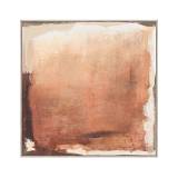 WARM ROOT ΠΙΝΑΚΑΣ ΔΙΑΚΟΣΜΗΤΙΚΟΣ ΜΕ ΚΟΡΝΙΖΑ 100x100x4cm ΚΑΜΒΑΣ TERRACOTTA ΜΠΕΖ ΚΑΦΕ ΞΥΛΟ ΦΥΣΙΚΟ