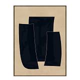 VISUELLE ΠΙΝΑΚΑΣ ΔΙΑΚΟΣΜΗΤΙΚΟΣ ΜΕ ΚΟΡΝΙΖΑ 90x120x4cm ΚΑΜΒΑΣ ΜΠΕΖ ΜΑΥΡΟ ΞΥΛΟ ΦΥΣΙΚΟ