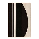 SOLAIRE B ΠΙΝΑΚΑΣ ΔΙΑΚΟΣΜΗΤΙΚΟΣ ΜΕ ΚΟΡΝΙΖΑ 80x120x4cm ΚΑΜΒΑΣ ΚΑΦΕ ΣΚΟΥΡΟ ΜΠΕΖ ΞΥΛΟ ΦΥΣΙΚΟ