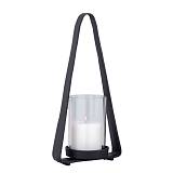 LUMINOUS ΦΑΝΑΡΙ 49x14x23cm ΑΛΟΥΜΙΝΙΟ ΜΑΥΡΟ ΓΥΑΛΙ