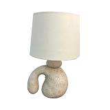 SHADE ON A ΦΩΤΙΣΤΙΚΟ ΕΠΙΤΡΑΠΕΖΙΟ 23.5x22x36.5cm POLYRESIN ΜΠΕΖ ΥΦΑΣΜΑ ΛΕΥΚΟ