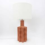 EGLI ΦΩΤΙΣΤΙΚΟ ΕΠΙΤΡΑΠΕΖΙΟ 32x32x56cm ΚΕΡΑΜΙΚΟ TERRACOTTA ΛΙΝΟ ΛΕΥΚΟ