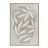 HUSK ΠΙΝΑΚΑΣ ΔΙΑΚΟΣΜΗΤΙΚΟΣ ΜΕ ΚΟΡΝΙΖΑ 82.6x4.3x122.6cm ΚΑΜΒΑΣ ΜΠΕΖ ΛΕΥΚΟ PS