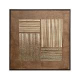 VAILO ΠΙΝΑΚΑΣ ΔΙΑΚΟΣΜΗΤΙΚΟΣ ΜΕ ΚΟΡΝΙΖΑ 82.6x4.3x82.6cm ΚΑΜΒΑΣ ΚΑΦΕ ΜΠΕΖ PS