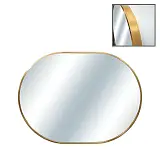 ΚΑΘΡΕΦΤΗΣ ΟΒΑΛ ΕΠΙΤΟΙΧΙΟΣ ΧΡΥΣΟ ΠΛΑΙΣΙΟ ΑΛΟΥΜΙΝΙΟΥ - 50x70x4cm 1/6KIB