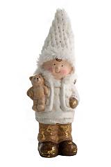 ΚΕΡΑΜΙΚΟ ΚΟΡΙΤΣΙ ΧΡΥΣΟ ΑΣΠΡΟ  ΜΕ ΑΡΚΟΥΔΑΚΙ  9,5Χ8,2Χ25ΕΚ