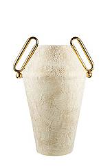 ΜΕΤΑΛΛΙΚΟ ΒΑΖΟ ΛΕΥΚΟ ΧΡΥΣΟ ΜΕ ΧΡΥΣΑ ΧΕΡΟΥΛΙΑ 33Χ26Χ46ΕΚ