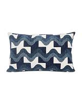 Μαξιλάρι Jacquard μπλε λευκό 38x58cm