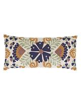 Μαξιλάρι κεντητά λουλούδια 35x75cm