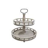 ΔΙΑΚΟΣΜΗΤΙΚΟΣ ΔΙΣΚΟΣ ΞΥΛΙΝΟΣ ΔΙΠΛΟΣ ΜΠΕΖ - 45x32.5x46cm 8/ΚΙΒ