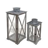 ΞΥΛΙΝΑ ΦΑΝΑΡΙA ΚΕΡΙΩΝ ΠΑΛΑΙΩΜΕΝΟ ΓΚΡΙ - L:30x69.5, S:22x46cm 2/ΚΙΒ