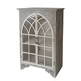 ΞΥΛΙΝΗ ΔΙΑΚΟΣΜΗΤΙΚΗ ΒΙΤΡΙΝΑ ΠΑΛΑΙΩΜΕΝΟ - 69x32x97cm 1/ΚΙΒ