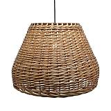 ΦΩΤΙΣΤΙΚΟ ΟΡΟΦΗΣ ΚΡΕΜΑΣΤΟ ΚΑΦΕ ΨΑΘΙΝΟ ΜΕ ΠΛΕΞΗ ΚΑΛΑΘΙΟΥ - Φ49x37cm 3/30ΚΙΒ