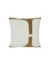 Μαξιλάρι λευκό με σχ.καφέ 45Χ45