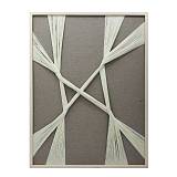 MADE OF ART ΠΙΝΑΚΑΣ ΔΙΑΚΟΣΜΗΣΗΣ 60x80x3cm ΞΥΛΟ ΓΚΡΙ ΛΕΥΚΟ ΝΗΜΑ ΛΕΥΚΟ