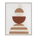 BOHO BALANCE ΠΙΝΑΚΑΣ ΔΙΑΚΟΣΜΗΣΗΣ 80x100x5cm ΚΑΜΒΑΣ TERRACOTTA ΜΠΕΖ ΞΥΛΟ ΦΥΣΙΚΟ