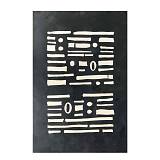 IMPRINT DARK ΠΙΝΑΚΑΣ ΔΙΑΚΟΣΜΗΣΗΣ 80x120x4cm ΚΑΜΒΑΣ ΜΑΥΡΟ ΛΕΥΚΟ MDF