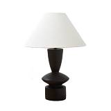 ATIENO ΦΩΤΙΣΤΙΚΟ ΕΠΙΤΡΑΠΕΖΙΟ 41x41x62cm RESIN ΜΑΥΡΟ ΛΙΝΟ ΓΚΡΙ