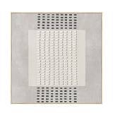 FRAMED DREAM ΠΙΝΑΚΑΣ ΔΙΑΚΟΣΜΗΤΙΚΟΣ ΜΕ ΚΟΡΝΙΖΑ 80x80x4cm ΚΑΜΒΑΣ ΓΚΡΙ ΑΝΟΙΧΤΟ ΜΠΕΖ ΞΥΛΟ