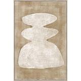 CANDELABRA.A ΠΙΝΑΚΑΣ ΔΙΑΚΟΣΜΗΤΙΚΟΣ ΜΕ ΚΟΡΝΙΖΑ 80x120x4cm ΚΑΜΒΑΣ ΚΑΦΕ BEIGE ΞΥΛΟ ΦΥΣΙΚΟ