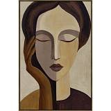 SONAR LADY ΠΙΝΑΚΑΣ ΔΙΑΚΟΣΜΗΤΙΚΟΣ ΜΕ ΚΟΡΝΙΖΑ 80x120x4cm ΚΑΜΒΑΣ BEIGE ΠΟΛΥΧΡΩΜΟ ΞΥΛΟ ΦΥΣΙΚΟ