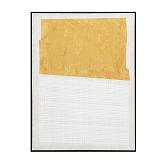 DUE MONDI ΠΙΝΑΚΑΣ ΔΙΑΚΟΣΜΗΤΙΚΟΣ ΜΕ ΚΟΡΝΙΖΑ 90x120x4cm ΚΑΜΒΑΣ ΜΠΕΖ ΜΟΥΣΤΑΡΔΙ ΞΥΛΟ ΜΑΥΡΟ