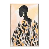 VOIX NOIRE ΠΙΝΑΚΑΣ ΔΙΑΚΟΣΜΗΤΙΚΟΣ ΜΕ ΚΟΡΝΙΖΑ 80x120x4cm ΚΑΜΒΑΣ ΠΟΛΥΧΡΩΜΟ ΞΥΛΟ ΦΥΣΙΚΟ