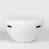 LITHOS CENTRAL COFFEE TABLE ΛΕΥΚΟ 68x68x36cm