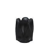 ΒΑΖΟ ΜΑΥΡΟ ΚΕΡΑΜΙΚΟ ΜΕ ΠΤΥΧΩΣΕΙΣ - 19x24.8cm 1/6ΚΙΒ