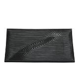 ΔΙΑΚΟΣΜΗΤΙΚΗ ΚΕΡΑΜΙΚΗ ΠΙΑΤΕΛΑ ΜΑΥΡΟ ΓΡΑΜΜΩΤΟ - 49.6x27x5cm 3/12ΚΙΒ