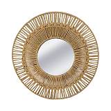 ΔΙΑΚΟΣΜΗΤΙΚΟΣ ΚΑΘΡΕΦΤΗΣ ΣΤΡΟΓΓΥΛΟΣ ΜΠΕΖ ΜΕ ΣΧΟΙΝΙ ΑΚΤΙΝΩΤΟ ΣΧΕΔΙΟ - Φ50x3cm 15ΚΙΒ