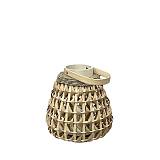 ΦΑΝΑΡΙ ΜΠΑΜΠΟΥ ΦΥΣΙΚΟ ΚΑΦΕ ΚΩΝΙΚΟ ΜΕ ΧΕΡΟΥΛΙ & ΓΥΑΛΙ ΚΕΡΙΟΥ - Φ26x25/40cm 8/KIB