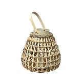 ΦΑΝΑΡΙ ΜΠΑΜΠΟΥ ΦΥΣΙΚΟ ΚΑΦΕ ΚΩΝΙΚΟ ΜΕ ΧΕΡΟΥΛΙ & ΓΥΑΛΙ ΚΕΡΙΟΥ - Φ31x31/44cm 8/KIB