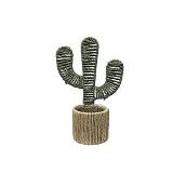 ΦΑΝΑΡΙ ΡΑΤΑΝ ΦΥΣΙΚΟ ΚΑΦΕ/ΠΡΑΣΙΝΟ "ΚΑΚΤΟΣ" & ΓΥΑΛΙ ΚΕΡΙΟΥ - 21x12x34cm 30/KIB